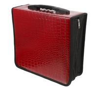 Mikinona 200 Pezzi CD Borsa Portaoggetti CD Dvd Borsa Pu Borsa Dvd Rosso