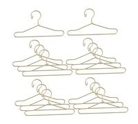 Mikinona 25 pezzi Mini Grucce in Ferro per Vestiti Bambole Appendini Resistenti per Abbigliamento Doll Design Delicato e Realistico per Casa delle Bambole e Collezionismo