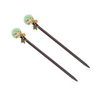 Mikinona 2pcs Cinese Caph Bun Holder Holder Ponytail Holder Capel Stick Wood Bacchette