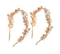 Mikinona 2pezzi Cerchietto Sposa Foglie Barocche e Per Accessorio Matrimonio Per Damigella d Onore Copricapo Unisex