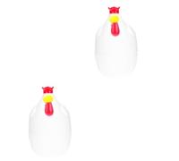 Mikinona 2pezzi Cuociuova Forma Di Pulcino Per Microonde Contenitore Per Uova Vapore in Plastica Bianca Utensile Da Cucina Pratico E Sicuro Per Preparare Uova Deliziose in Pochi Minuti
