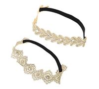 Mikinona 2pezzi Fascia Per Bambina Elegante Con Fiore e Foglia Di Accessori Per Adorabili Per Occasioni Speciali e Servizi Fotografici Mesi