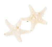 Mikinona 2pezzi Fermaglio Per Capelli Stella a Cinque Punte Fatti a Mano Accessori Per Capelli Da Spiaggia Per Donne e Ragazze Bianco Elegante e Caratteristico