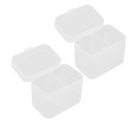 Mikinona 2pezzi Organizer Per Cotone Makeup e Smalto Contenitore Con Coperchio Porta Cotone Per Unghie e Cosmetici Soluzione Salvaspazio Per Bagno e Vanity