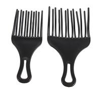 Mikinona 2pezzi Pettine per Capelli in Plastica Nera Pettine Denti Larghi per Styling dei Capelli Multifunzione per Raccogliere i Professionale per Parrucchieri