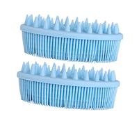 Mikinona 2pezzi Spazzola da Massaggio da Bagno in Silicone Multiuso per per Bagni di Ragazza e Adulti Design Portatile per Uso Casa Viaggio