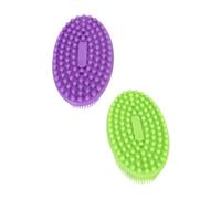 Mikinona 2pezzi Spazzola Silicone Per Bagno e Lavaggio Per Massaggiatore Per Scalp e Corpo Design Antiscivolo e Comodo Da Tenere