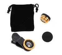 Mikinona 2set Kit Obiettivi Fotocamera Telefono Obiettivo Grandangolare Obiettivo Macro Custodia in Microfibra e Morsetto Per Fissare Lenti Al Telefono o Tablet