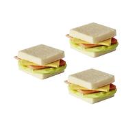 Mikinona 3 Miniature Sandwiches Ornament in Resina per Decorazioni Casa delle Accessori Cucina in Miniatura per Scenari e Regali