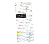 Mikinona 3 Pezzi Adesivi Tastiera Pianoforte per Principianti Etichette Colorate Note per Pianola ed Elettronica Rimovibili e Protettive Guida Didattica per Scuole e Studio