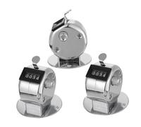 Mikinona 3 Pezzi Contatore Meccanico Manuale in Metallo per Preciso Persone e Inventario Contapersone Portatile Resistente e Facile da Usare per Magazzini