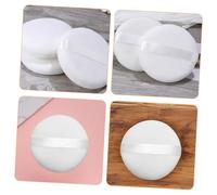 Mikinona 3 Pezzi Puff in Cotone Lavabili e Riutilizzabili Per Viso e Corpo Puff Per Polvere Libera Per Trucco Bagnato e Asciutto Bianco