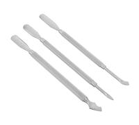 Mikinona 3 Pezzi Spingi Cuticole in Acciaio Doppia Estremità Strumento Unghie Ergonomico Antiscivolo per Manicure e Pedicure Rimuove Pellicine e Morta Portatile per Cura Unghie Mani e Piedi