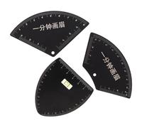 Mikinona 3 Pezzi Stencil Sopracciglia per Donna con Righello di Posizionamento Sagome Riutilizzabili Forma di V Ventaglio e Mezzo Ventaglio per Trucco Rapido e