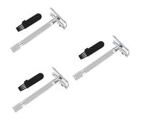 Mikinona 3 Pz rasoio manuale shaver face razor Rasoio sostenibile strumenti per tappeti rasoi elettrici da uomo regolabarba strumento di rasatura durevole La testa è in lega di zinco bianca