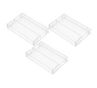 Mikinona 3pezzi Distributore Cassette in Polistirene Trasparente Scatola per Documenti Scaffale per Cassette Custodia per Piccole Cassette in Plastica Custodia in Plastica Trasparente per