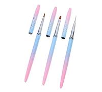 Mikinona 3pezzi Pennelli Per Nail Art Strumenti Professionali Per Manicure Con Pennarello Pennello Righe e Pennello Per Disegni Perfetti Per Unghie Gel e Decorazioni Fai Te