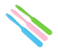 Mikinona 3pezzi Spatole Silicone Non-appiccicoso Per Cera Depilatoria Applicatori Per Rimozione Dei Pratici Per e