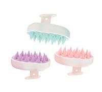 Mikinona 3pezzi Spazzola Massaggiante per Capelluto Esfoliante per Capelli da Doccia Massaggiatore per Capelluto Realizzato Tpe Delicato e Non Irritante per Lavare i Capelli e Ridurre Sebo