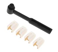 Mikinona 4 Pezzi Aghi Sostitutivi per Giradischi con Spazzola Pulizia Stilo Ago Fonografo in Alluminio Resistente Compatibile con Vari Modelli di Giradischi Vinile Facile Installazione e