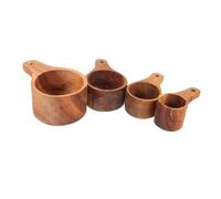 Mikinona 4 pezzi Cucchiai Dosatori in Legno per Cucina Cucchiai per Ingredienti Secchi Utensili Versatili per Cottura e Design e Facile da