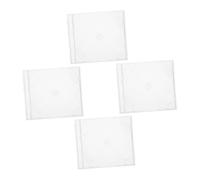 Mikinona 4 pezzi Custodie Trasparenti per CD e Dvd Scatole Protettive in Materiale Resistente Organizer Compatti per Archiviazione Dischi Custodie Durevoli e Riutilizzabili per e Facile