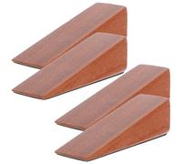 Mikinona 4 Pezzi Fermaporta Triangolare in Legno Antiscivolo | Colore Kaki, Installazione Semplice, Uso Versatile, Forma Creativa Minimale, per Camere da Letto