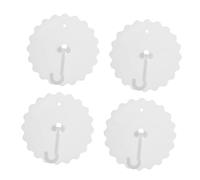 Mikinona 4 Pezzi Ganci da Soffitto per Zanzariere in Plastica Ganci Adesivi Resistenti per Appendere Cupola Facile Installazione su Soffitto Uso