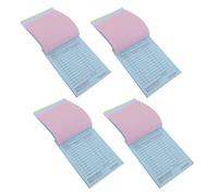Mikinona 4 Pezzi Libretto di Ricevute d Ordine 13x9,5cm Spazi Dedicati a Tasse e Totali per Uffici e Attività Professionali