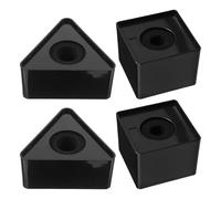 Mikinona 4 Pezzi Microphone Flag Station Small Triangle Square Mic Logo Holders in Portable Interview Equipment With Abs For Visibility