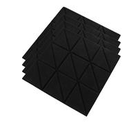 Mikinona 4 pezzi Pannelli Insonorizzanti Autoadesivi Nero per Trattamento Acustico Pareti Studio Registrazione Ufficio Teatro Resistente al Fuoco