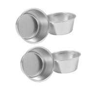 Mikinona 4 pezzi Stampi Pudding Antiaderenti per Dolci e Muffin Stampo Multiuso per Forno con Eccellente Conduzione Termica Facile da Pulire e Resistente AI Graffi Accessori per Famiglia e