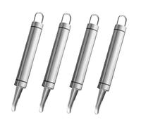 Mikinona 4 Pezzi Strumento Sbucciagamberi e Multifunzione Acciaio Corer Portatile per Longan Lychee e Frutta Utensile Cucina Leggero e Resistente per Uso e Outdoor