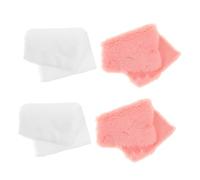 Mikinona 4 Pezzi Tappeti Miniatura per Casa delle Bambole Accessori Morbidi in Peluche Tappeti Micro Soffici per Camera e Scena Vintage Decorazioni Dettagliate per Esposizione e Giochi