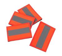 Mikinona 4 Pezzi Toppe Riflettenti ad Alta visibilità, Set per Giacche | Nylon e Tessuto, Chiusura a Strappo senza Danni, per Studenti e Escursionisti in Buio o Nebbia