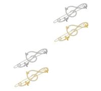 Mikinona 4 Pz Fermaglio Laterale Accessori Per Musica Fermagli Per Glitterati Fermagli Francesi Per Conchiglia Accessori Da Ballo Bling Per Moda Retrò Lega