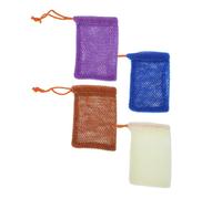 Mikinona 4 Sacchetti Di Sapone Africano Sacchetti Di Sapone A Bolle Sacchetto Di Sapone Spugna Da Doccia Esfoliante Bagno Sacchetto Schiumogeno Asciugatura Rapida Facile Da Pulire