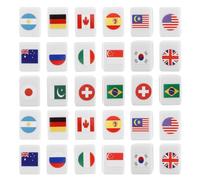 Mikinona 48 pezzi Mahjong con Tessere Bandiera Nazionale Gioco da Tavolo Impilabile per Famiglie e Principianti per Riunioni Vacanze e Party