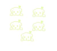 Mikinona 5 pezzi Adesivi Murali Fosforescenti Cane Cartoon Sticker Interruttori Autoadesivi in PVC per Camera da e Cameretta Decorazione Lisce