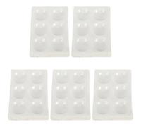 Mikinona 5 pezzi Piastra Reazione in Porcellana Resistenti e Compatte per Test Chimici in Laboratorio e Lezioni di Chimica