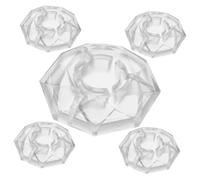 Mikinona 5 Pezzi Tappo Protezione Pedale Effetto Chitarra a Forma Diamante Trasparente Accessori Interruttore a Pedale per Strumenti Musicali Ricambio Unghia Piede per Musicisti