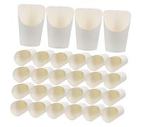 Mikinona 50 pezzi Bicchierini Usa e Getta per Snack Bianca Contenitori Multifunzione per Patatine Caramelle e Finger Food Pratici e Leggeri per Feste e Asporto