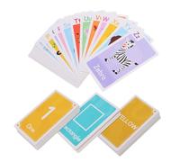Mikinona 58 pezzi Carte Flash Educative Inglese per Anni con Parole Numeri Forme e Colori Gioco Portatile per Apprendimento Cognitivo Precoce e Sviluppo Abilità Linguistiche