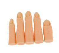 Mikinona 5Pezzi Silicone Per Unghie Flessibile Con Articolazioni Per Esercizi Nail Art Manichino Per Allenamento Unghie Marrone