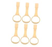 Mikinona 6 Pezzi 6 Anelli da Tirare per Lettino, Impugnature Morbide per Box Giochi, Accessori per Supporto Primi Passi in Colore Giallo Chiaro, Facili da Installare per Esercizi di