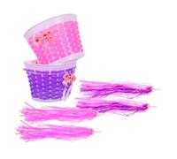 Mikinona 6 Pezzi Accessori Bicicletta per Nastri Decorativi e Cestini Manubrio in Colori e Rosa Kit per Decorare Biciclette e Monopattini Materiale Resistente e Adatto Vari Modelli