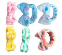 Mikinona 6 pezzi Fasce Elastiche per Capelli in Pile di Corallo con Nodo da Fascia Spa Morbida per Lavaggio Viso e Trucco Fascia Sportiva Donna per Mantenere Capelli Ordinati