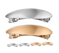 Mikinona 6 Pezzi Fermagli Ovali in Metallo Francese Eleganti Clip per Spessi Fermacapelli Resistenti per e Formali Colori Oro e