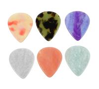 Mikinona 6 Pezzi Guitar Picks in Resin Colorati per Chitarra Acustica Elettrica e Basso Plettri Sostitutivi con Codifica Colore per Tecniche Diverse su Palco