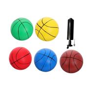 Mikinona 6 pezzi Mini Palline Basket Morbide per Pallacanestro Interna Sicura con Pompa Palline da Gioco Leggere e Facili da Impugnare per Ragazzi e Ragazze